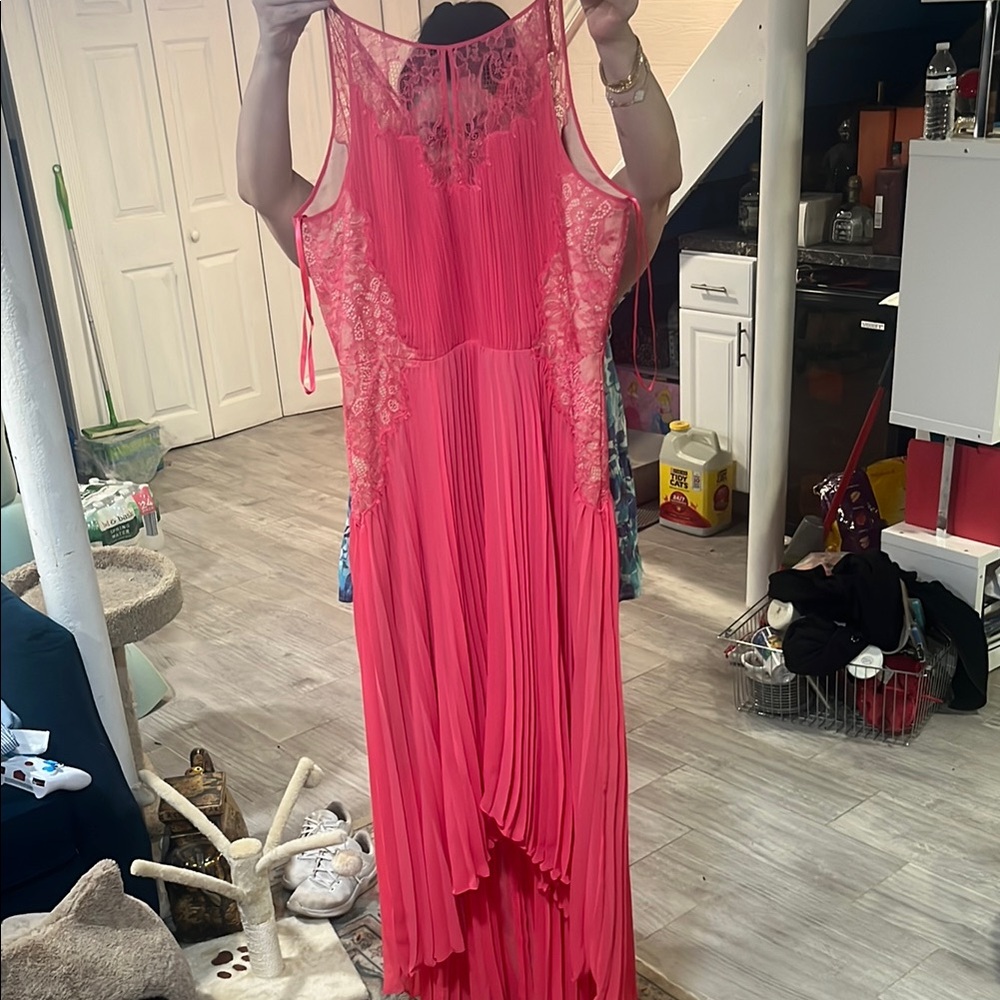 BCBGMaxAzria Pink High Low Dress